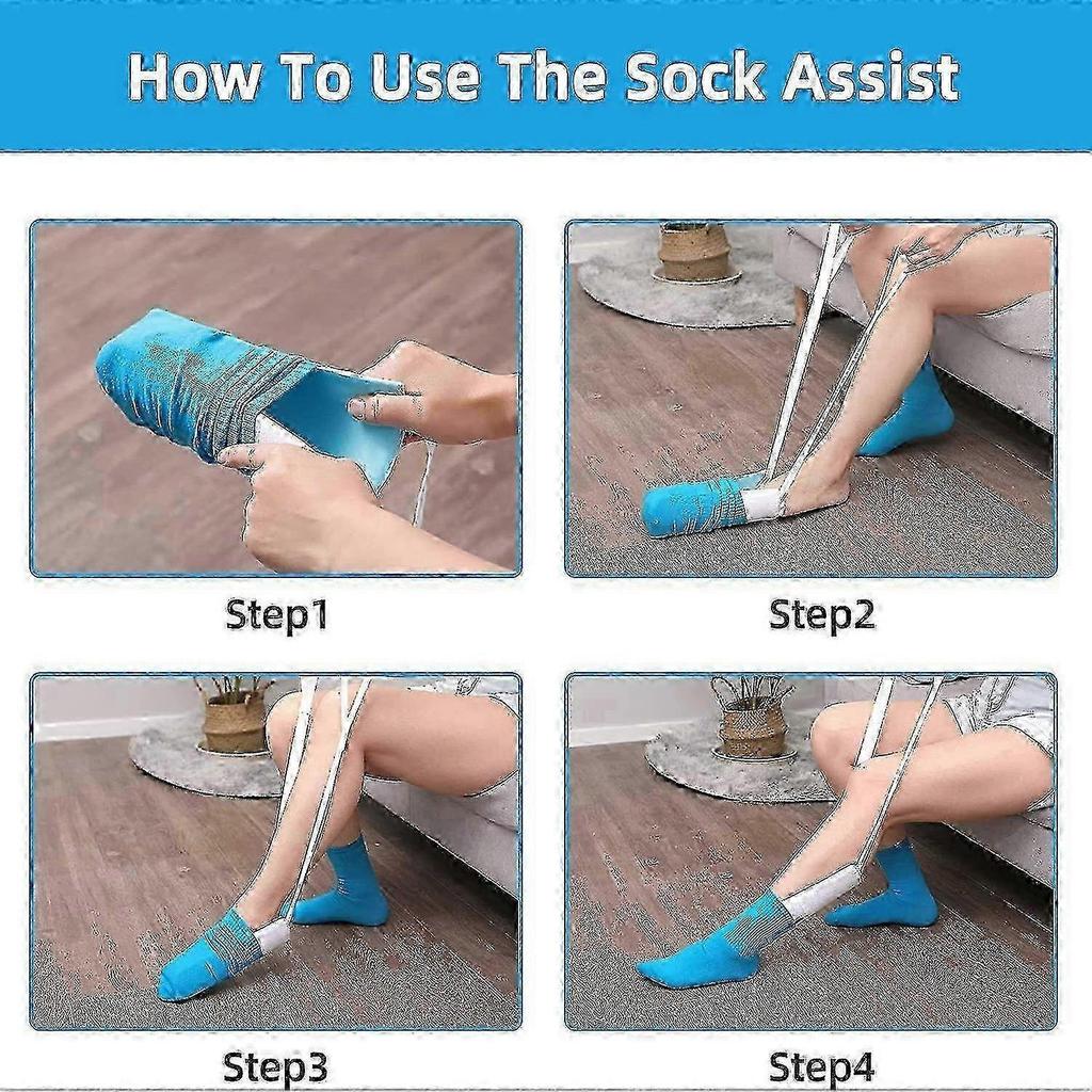 Socks Puller for Seniors, Pants Aid Tool for Elderly and Disabled
