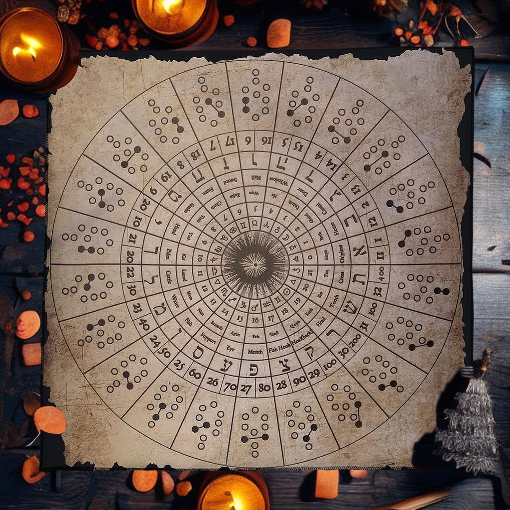 Tarot Tischdecke Mandala Blume des Lebens Altar Tuch Für Divination Meditation Kreis Galaxie Tarot Matte Spirituelle Orakel Karten Pad