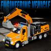 Crane Excavator Toy Cars Models Alloy Diecast Doors Opened Miniature Transport Vehicle Rubber Tires Mixer Truck Collectible Item