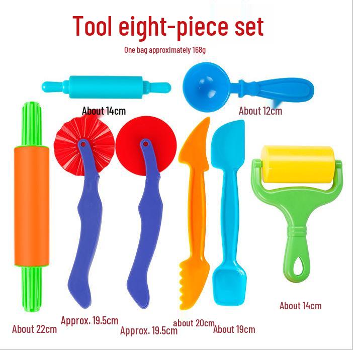 Children's DIY Color Clay Craft Kit: Includes Leather Clay, Glue Machine, Needle Cylinder, Noodle Maker, Dessert, Cake, and Bread Making Tools.