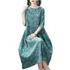 New Floral Dress 100kg Large Size Women's Clothing Fat Mm Wide Lady Middle-aged Mother Clothing Trendy Medium and Long
