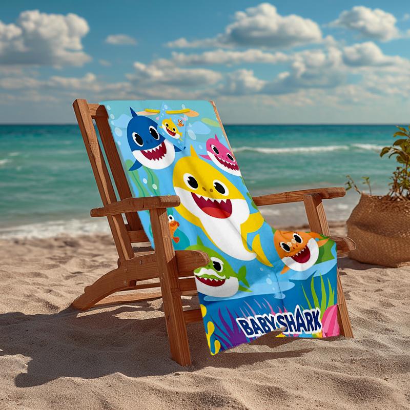 Ultra-Soft Beach Towel with Shark Theme,Ideal for Pool - Camping, Diving - Perfect Travel Essential, Vibrant Beach Towel.