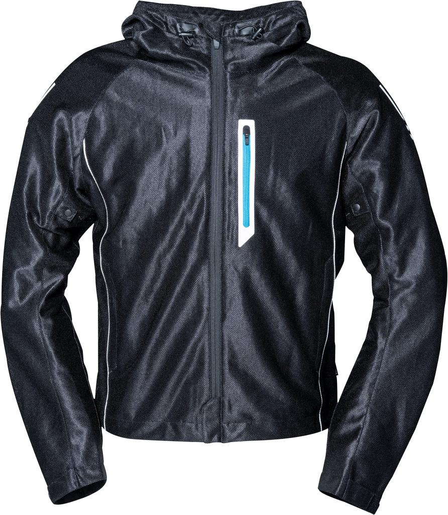 Yamaha Motor MOTOR ORIGINAL YAS76-SA Mesh Jacket, Black/Cyan, XL, 90792-AE03X, Spring/Summer, Mesh Fabric, CE Level 1