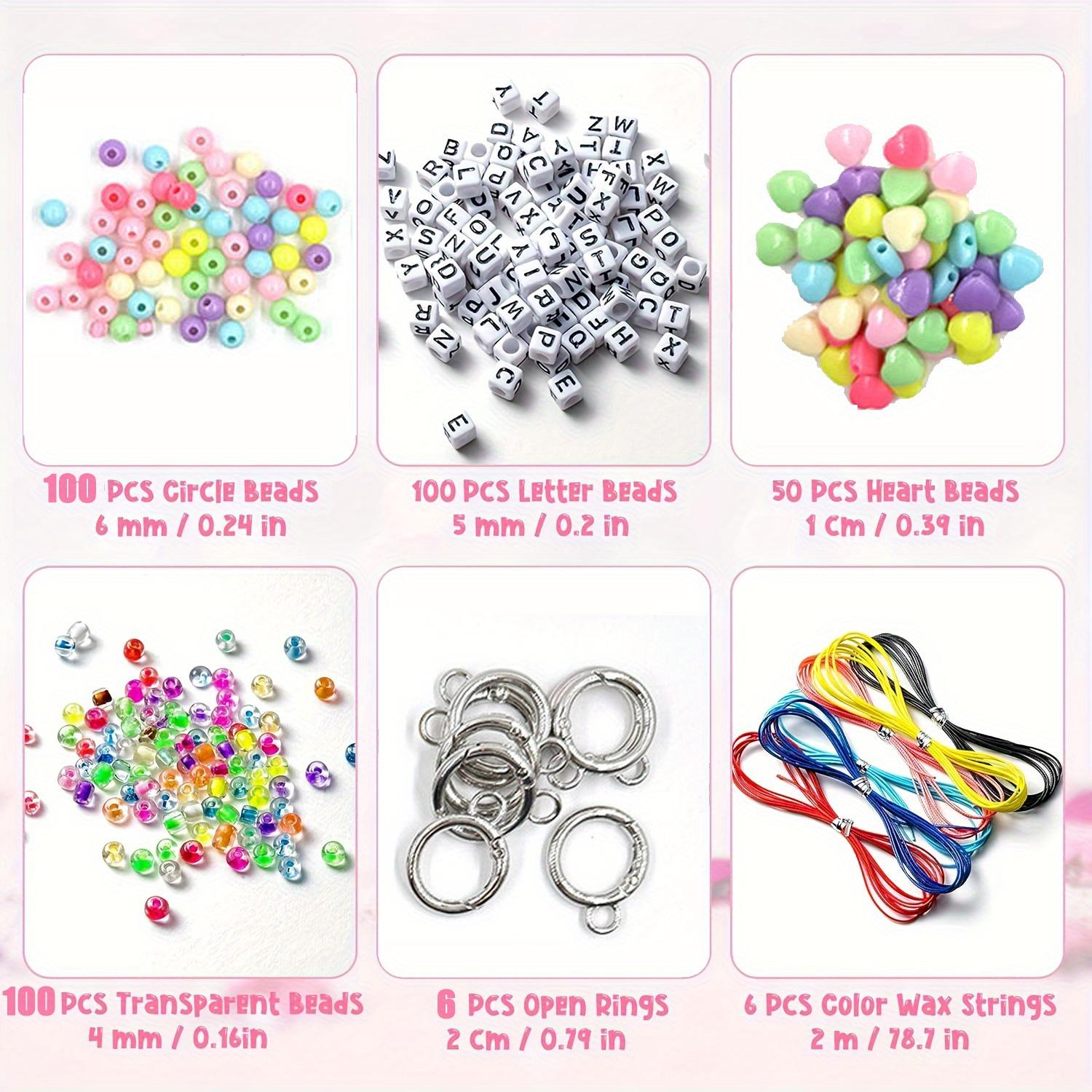 

Набор для изготовления брелоков своими руками (452 штуки) – Регулируемые Буквы-Цветы Сердце Прозрачные Бусины, Сувениры для Праздников, Классов и Ежедневных Украшений 452pcs