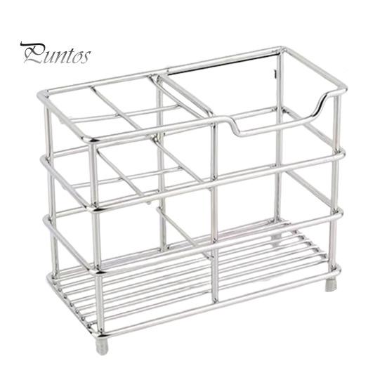 

Держатель зубной щетки из нержавеющей стали с отверстием для слива, органайзер для ванной комнаты, держатель для бритвы, расчески, зубной пасты, подставка для триммера для бровей в отеле S серебряный