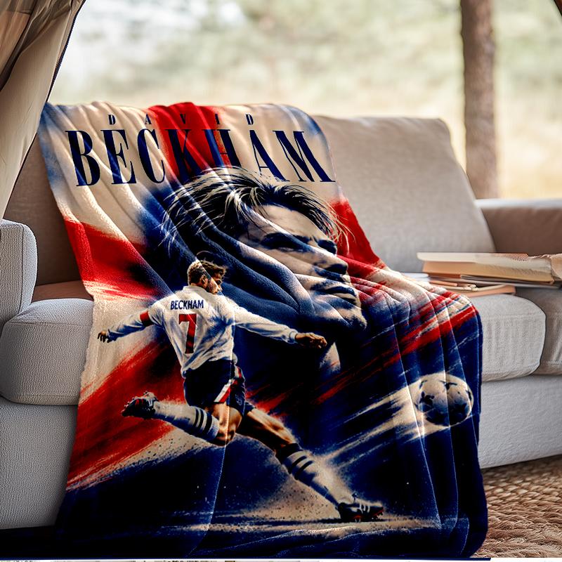 David Manchester United Legend Blanket Lightweight Ideal Bedding Blanket Perfect for Travel, Living Rooms, Offices, Sofas, Fan Christmas Gift