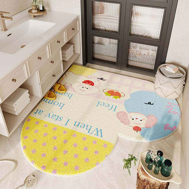 Cute Style Floor Mat Bathroom Floor Mat Bathroom Door Wear-resistant and Anti Slip Mat