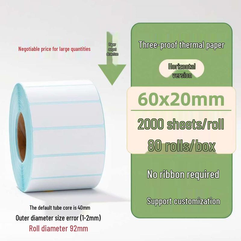 Samoprzylepne etykiety termiczne na kody kreskowe 100×150 mm - Trwałe i wodoodporne do logistyki