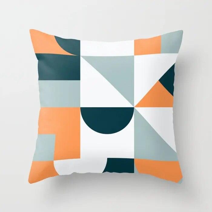 

Наволочка с красочным геометрическим узором 45x45 см, диван, сиденье, чехол для автомобильной подушки, эстетика комнаты, современный домашний декор 40x40cm