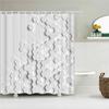 Simple Geometric Pattern Fabric Shower Curtain Bathroom Curtains  Stripes Mosaic Bath Screen Waterproof Polyester with 12 Hooks