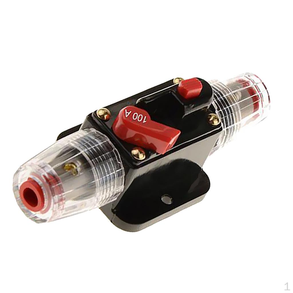 20-100A 12V DC Circuit Breaker for Car Audio Inline System - 100A
