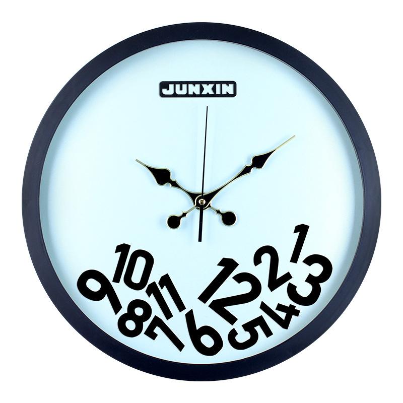 New Wood Grain Light Luxury Wall Clock Living Room Bedroom Silent Clock Personalized Creative Decoration Restaurant Clock