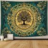 Life Tree Tapestry Retro Bohemian Mandala Tapestry Suitable For Bedroom Decoration With a Retro Style