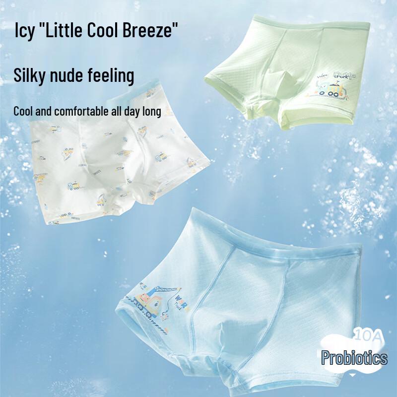 Hodo Boys' Antibacterial Ice Silk Boxer Briefs