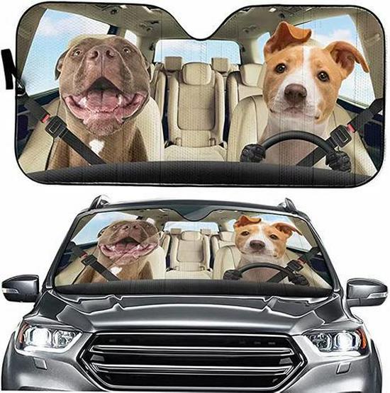 Parasole Auto Personalizzato Stampato UV con Divertente Design in Foglio di Alluminio
