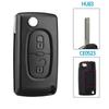 KEYYOU 10pcs 2/3 Buttons Car key Case for Peugeot 207 307 308 407 607 807 For Citroen C2 C3 C4 C5 C6 Flip Car Key shell