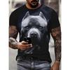 Animal T-Shirt For Men Summer Casual Short Sleeve Cartoon Print Funny Men's T-Shirts Fashion Male Pullover Oversized Clothing