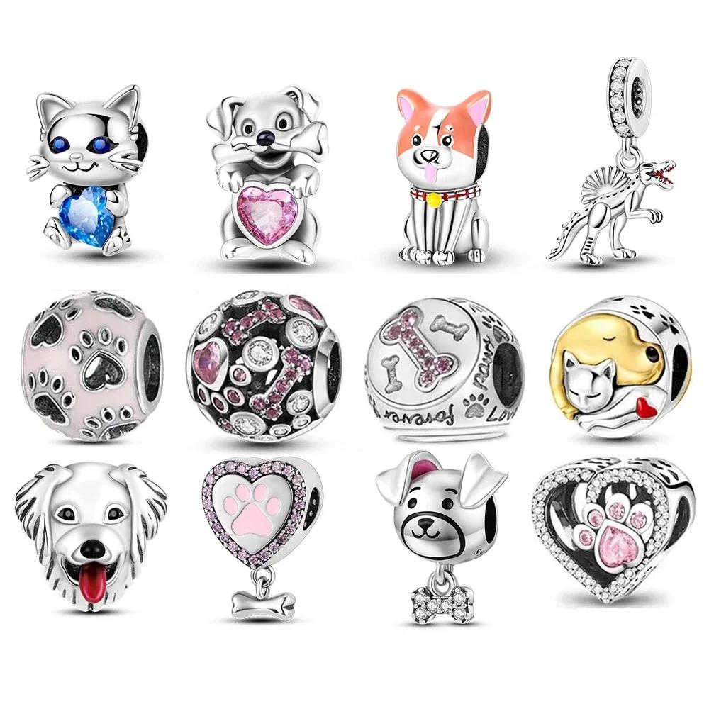 Dog Pet Charms Beads Copper Colors For Charms Copper Colors Original Bracelet For Jewelry Making