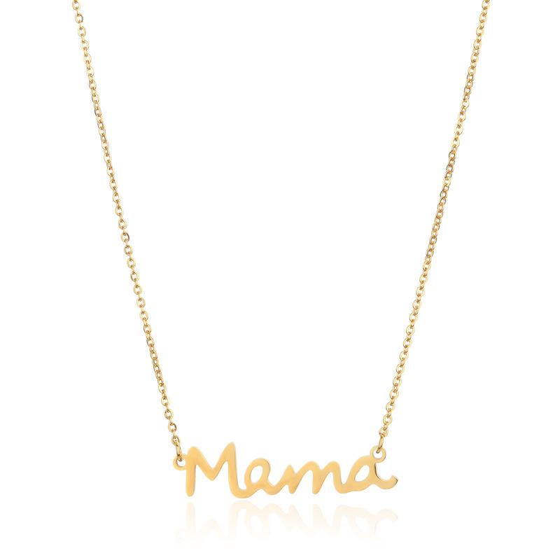 

Stainless Steel Necklaces Mother s Day Mama Letter Pendant Collar Fashion Necklace For Woman Jewelry Party Mom Best Gifts золотой