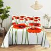 Beautiful Flower Digital Printing Polyester Bed Flat Sheet With Pillowcase Print Bedding Set