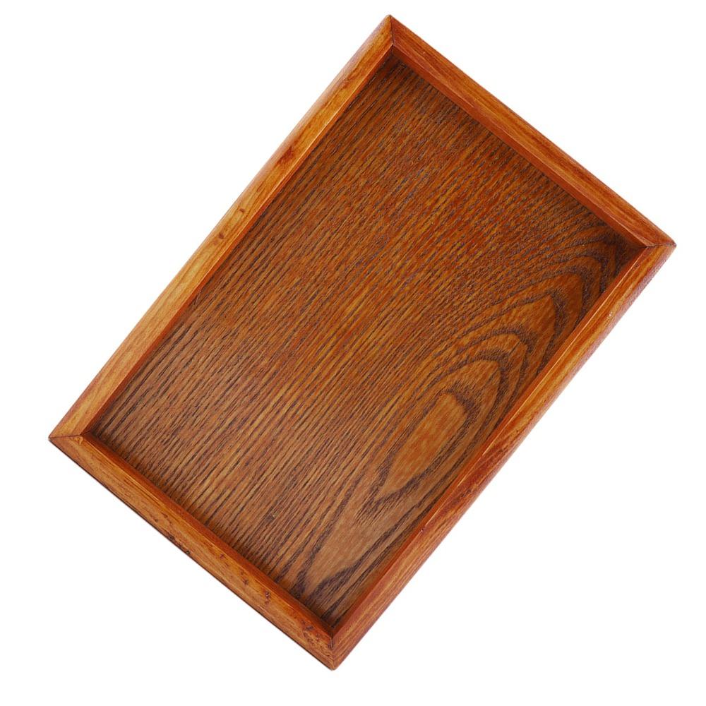 Smooth Surface Serving Tray Wood Food Tray Stylish Snack Platter  For Coffee Snacks