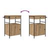 Kitchen Trolley Artisan Oak 56 x 43 x 89.5 cm Engineered Wood