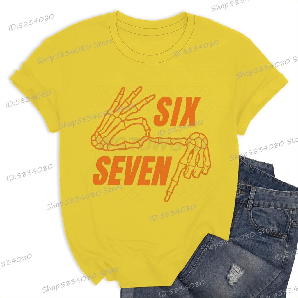 Six Seven Meme Halloween Shirt Funny Gift for Him Her Trend Halloween 6 7 Vintage Tee Unisex Women Internet Humor T Shirt