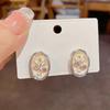 Ear Jewelry Rose Flower Earrings Light Luxury Sweet Stud Earrings Vintage Earrings Women  Female