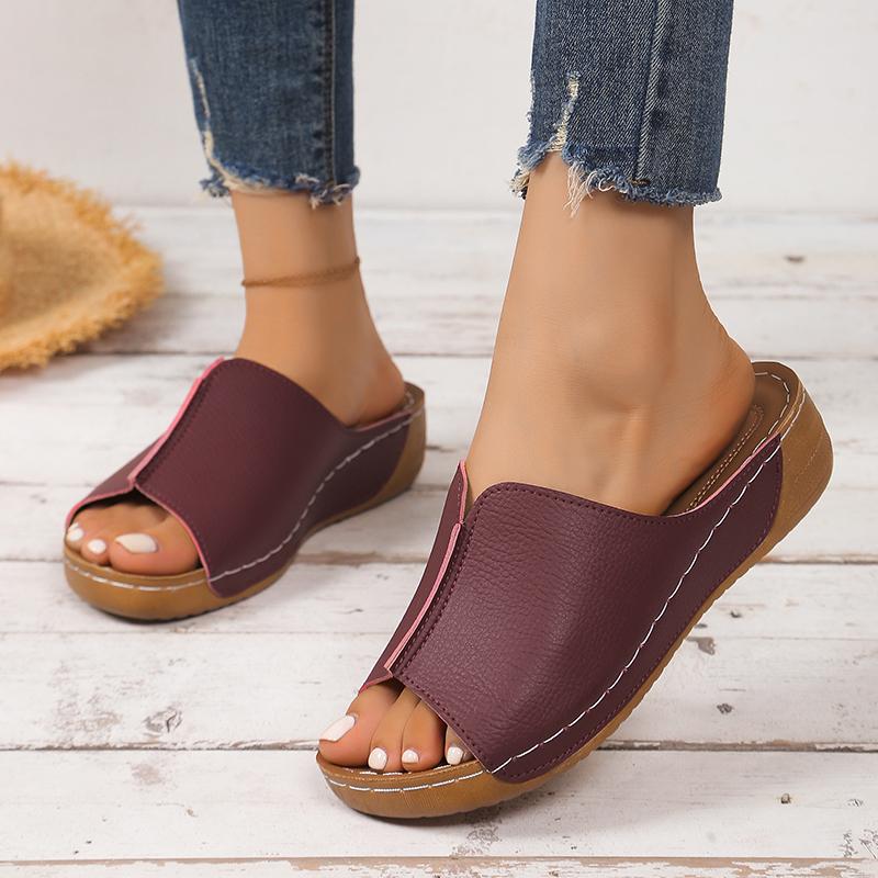 Женские босоножки, летняя новая обувь, женские босоножки на мягком каблуке, тапочки на низкой платформе, летние босоножки Mujer, размер 36-43 36