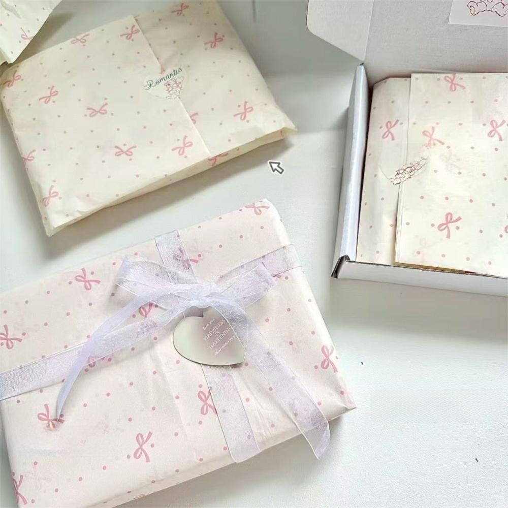 10PCS Bowknot Design Hand-Kneaded Paper Hand-rubbed Cotton Paper Gift Wrapping Paper  Festival Gift