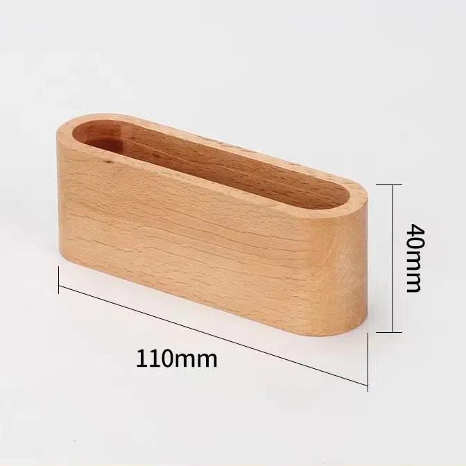 Wooden Business Card Holder Note Holder Display Rack Card Holder Office Supplies Stationery Desktop Accessories Storage Box