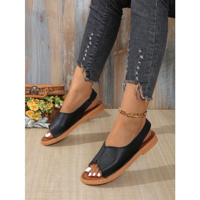 36-43 Velké velikosti Dámské boty Letní Nové Retro Ležérní Stovky Sandály Dámské Pohodlné Prodyšné Měkké Podpatku Římské Sandály