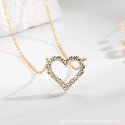 Elegant Cross-Border Love Hollow Necklace for Women - Fashionable, Classic, and Versatile High-End Jewelry