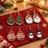 Themed Teardrop Earring Set, 4 Pairs with Santa, Snowman, Tree and Merry Christmas Designs for Holiday Outfits, Parties and Seasonal Gifting