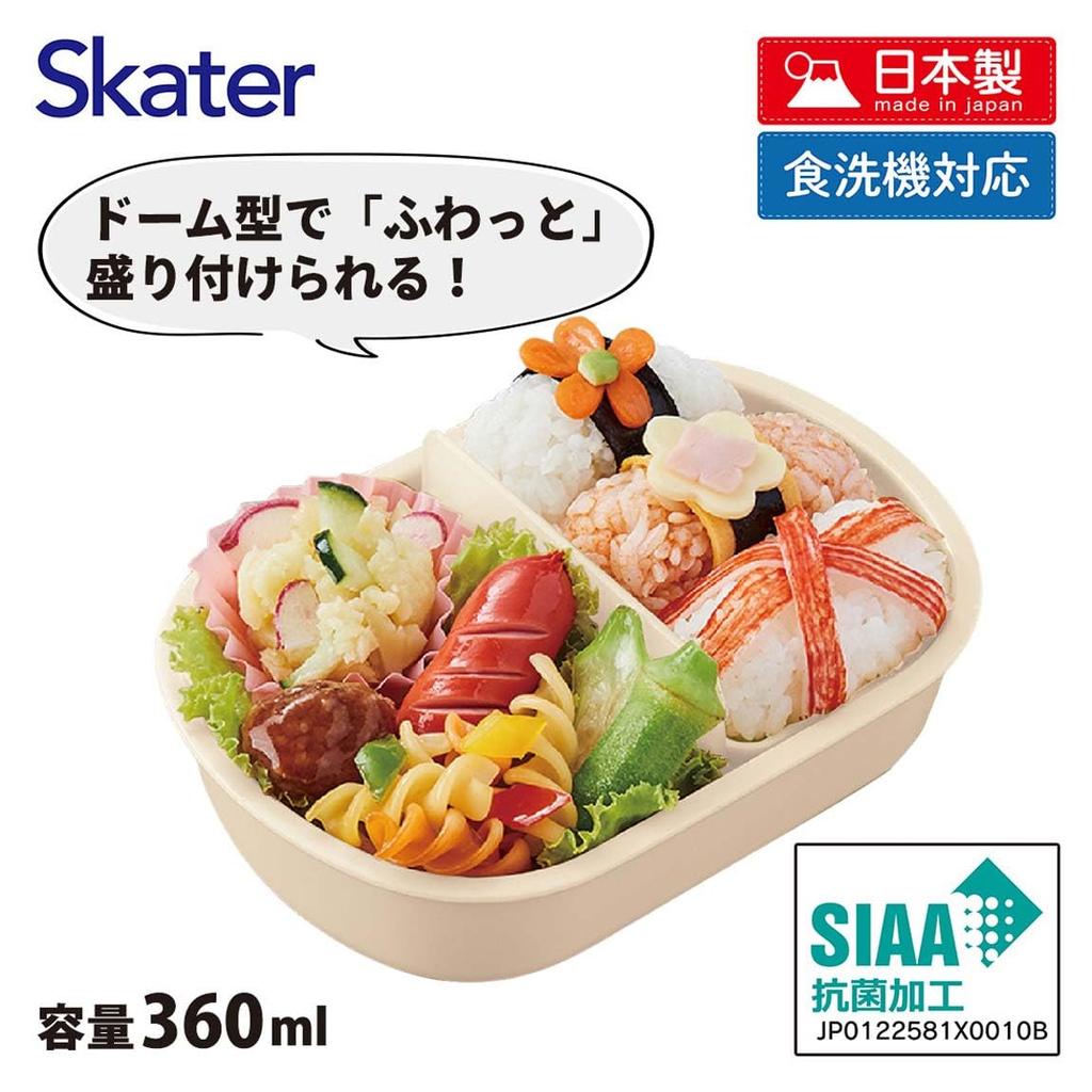 Skater Lunch 1 with Fluffy Meal Made In Disney Mickey Mouse Friends Cooking Kids' Box, Tier, 360ml, Inner, Dome-Shaped, Container, Antibacterial,