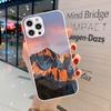 Beautiful Cold Mountain Phone Case For IPhone 14 13 12 11 Pro Max X XR XS 8 7 Plus Liquid Glass Color Phone Cover
