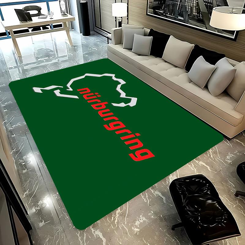 Nürburgring F1 Rennstrecke Teppich Rutschfester Teppich für Wohnzimmer Schlafzimmer Sofadekor KinderSpielBodenmatte Teppich 40x60cm (16x24in)