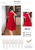 2026 Summer Women's Plus Size Red A-Line Short-Sleeve Waist-Cinched Dress