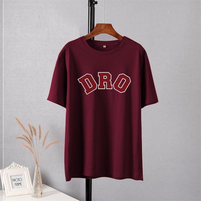 

Shellsuning Простая футболка с графическим принтом и буквами, женские летние хлопковые футболки с короткими рукавами, повседневные модные уличные топы с круглым вырезом 3XL вино красного