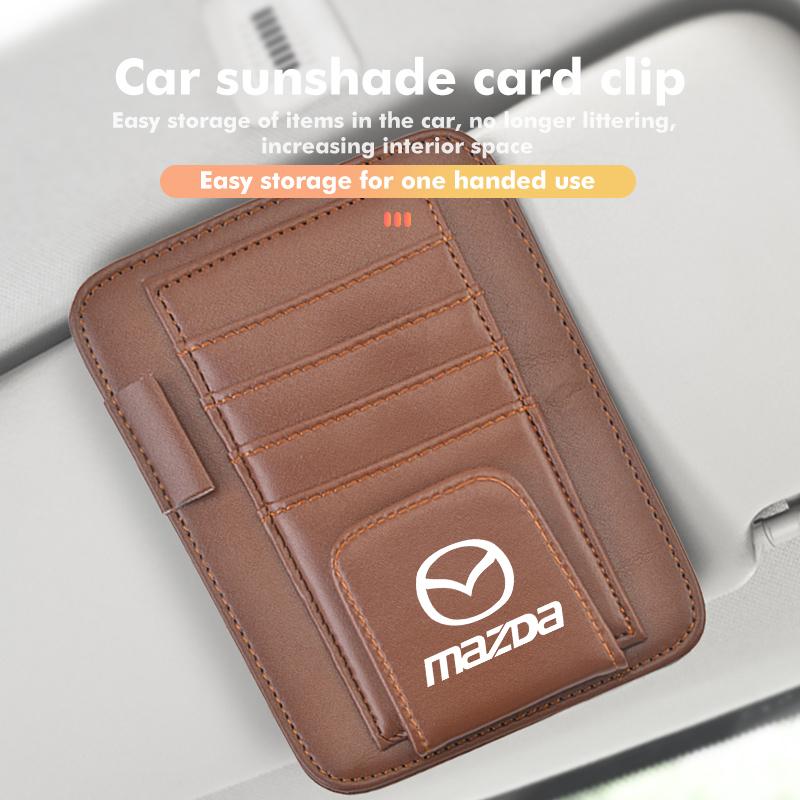 For Mazda Car Sun Visor Minimalist Glasses Card Clip Sunglasses Holder CX9 MX5 RX8 Axela Demio Atenza MS GJI GH BK MP nh1