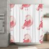Soft Pink Owl Shower Curtain Modern Decor for Bathroom 3D Printed Waterproof Fabric Easy Installation Hooks Included (180 x 180