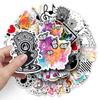 50-Piece Creative Music Notes Waterproof Stickers for Journaling, Deco, Suitcases, and Phone Cases