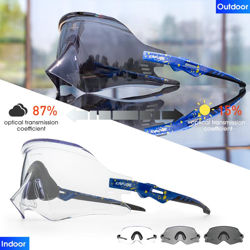 2026 Kapvoe Sport Sunglasses Road Bike Mountain Bicycle Cycl Glasses Riding Goggle Sports Eyewear for Man Women Cycling Glasses