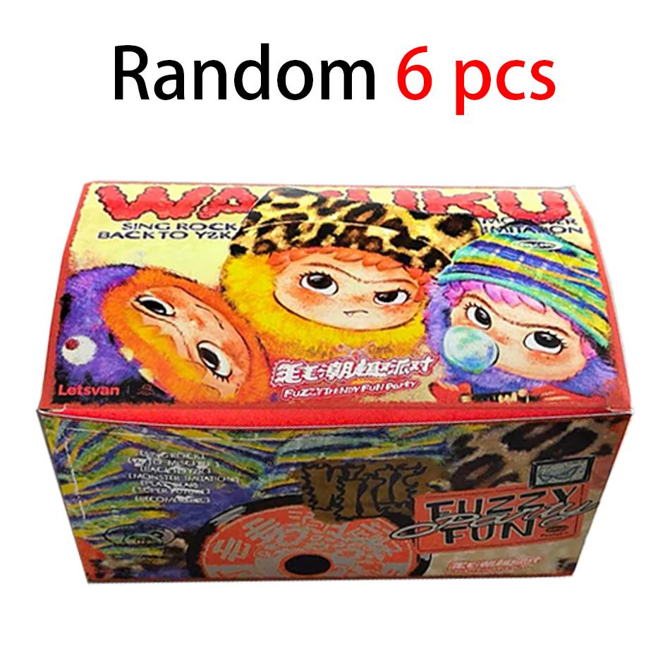 Genuine Letsvan Wakuku Mysterious Blind Box Fuzzy Trendy Fun Party Plush Collection Kid Toy Kawaii Figurine Doll Surprise Gift