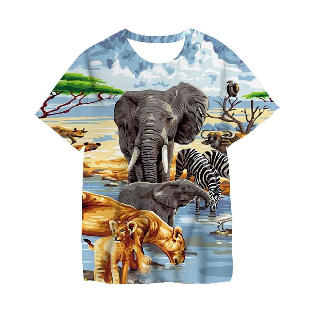 

Child Boys Girls Dinosaur T-shirts Summer Short Sleeve Boy Clothes Causal T Shirt Tops Tee Children s clothing 3-14 year 110