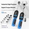 Digital Torque Spanner Tool With Replaceable Heads Ratchet Mechanism And Customizable Torque Settings 4 Measurement Unit