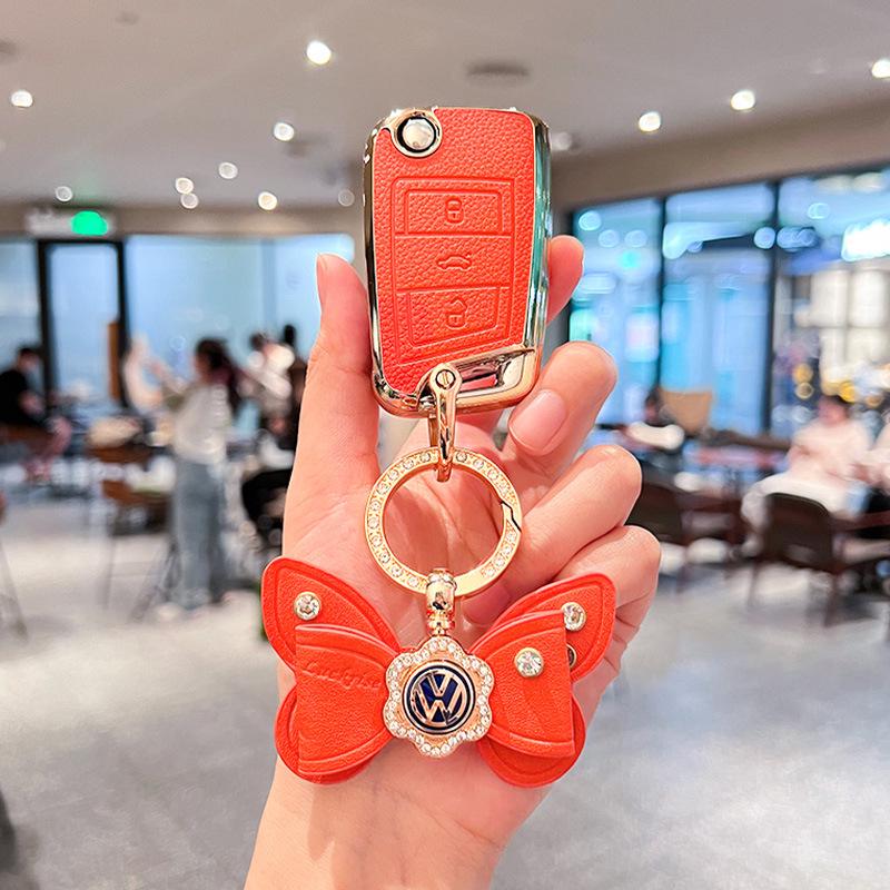 Volkswagen Polo, Lavida, Sagitar, Bora Key Cover Shell for T-Cross, Golf, and Women's High-End Buckle Bag.