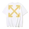 Off-White 2026 Summer New Angel Caravaggio Arrow Printed Short Sleeved T-shirt for Men and Women