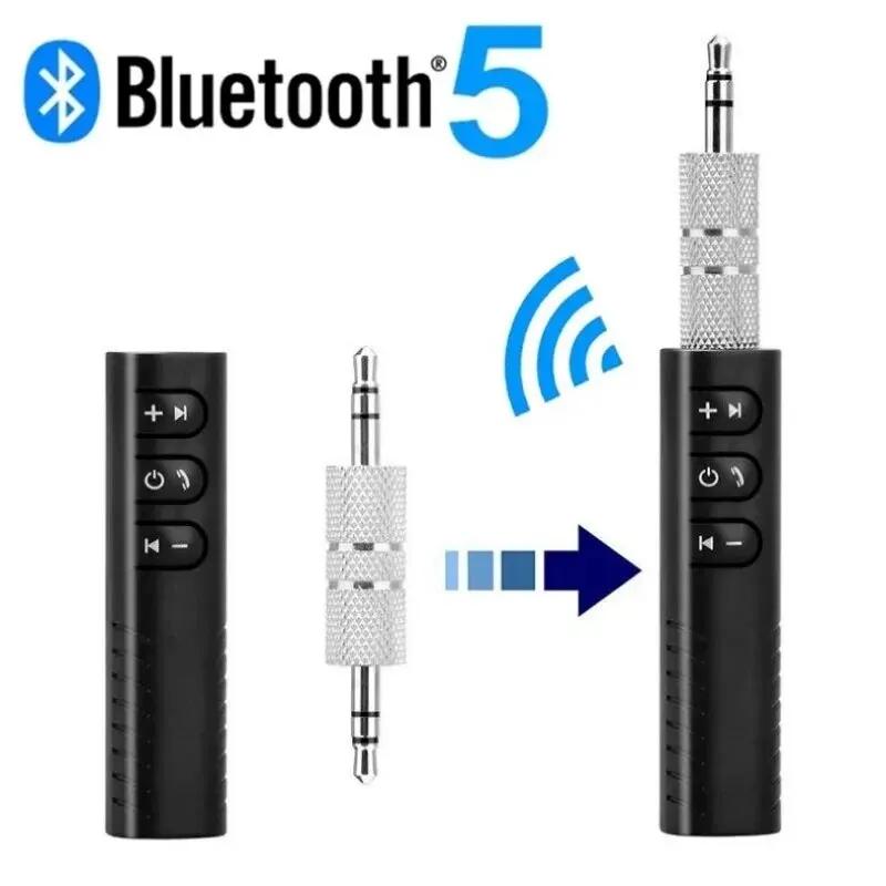 Auto Bluetooth 5.0 Empfänger 3,5mm 3,5 AUX Klinke Stereo Musik Audio Auto Kit Sender Lautsprecher Verstärker Drahtloser Adapter mit Mikrofon