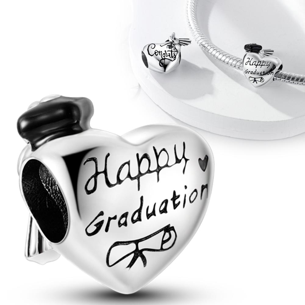 

Оригинальные Шармы Медные Сердечки Докторская Шапочка Бусины Подходят для Шармов Plata Браслеты для Женщин Женская Бижутерия Изготовление Своими Руками